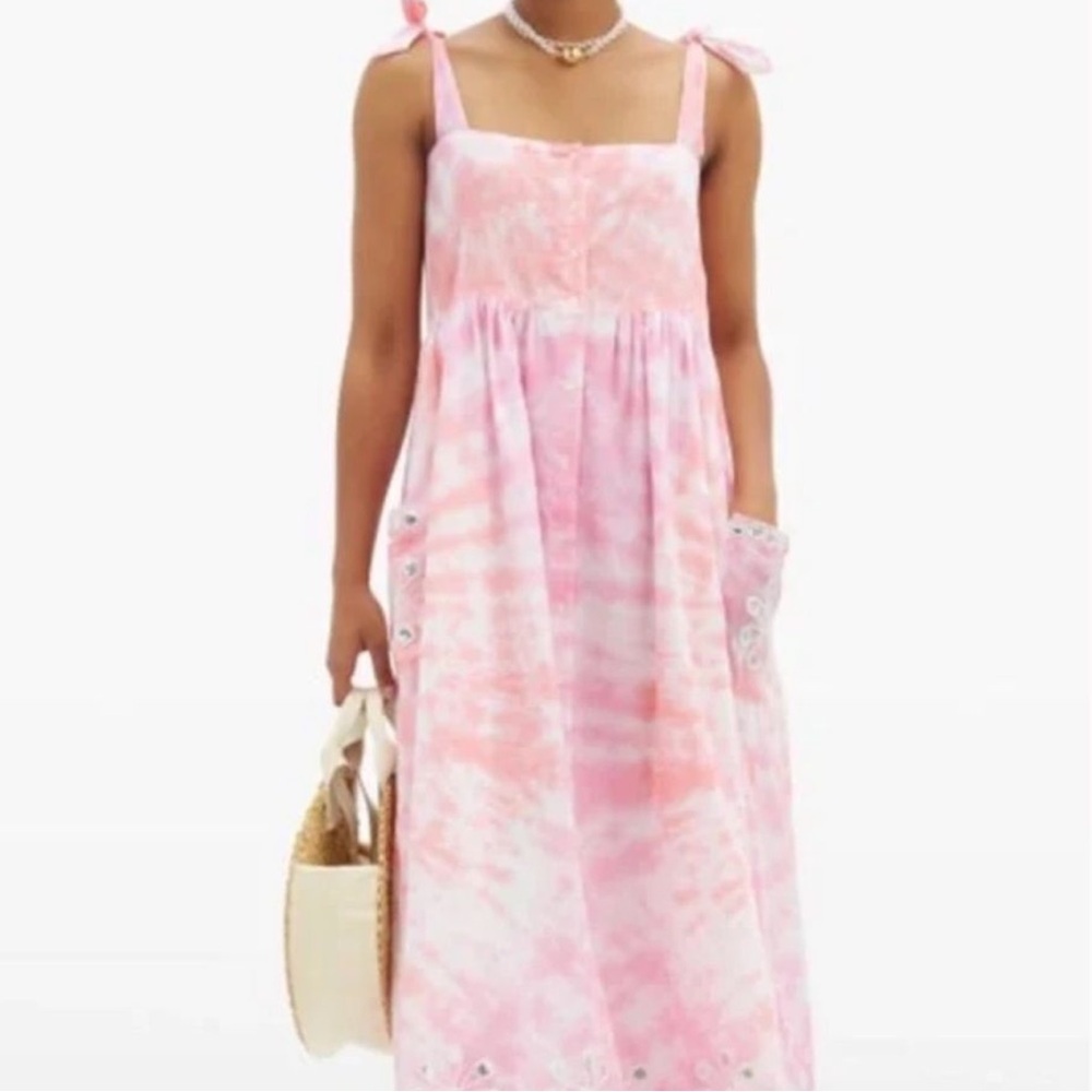 Juliet Dunn Pink and White Mirror Sundress